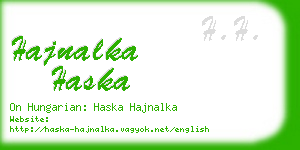hajnalka haska business card